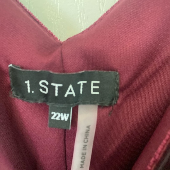 1. State v neck sleeveless velvet dress size-22W - Picture 3 of 7